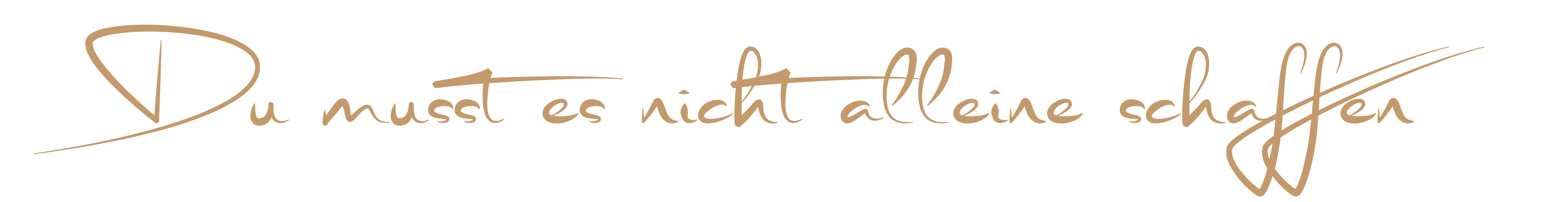 Du musst es nicht alleine schaffen